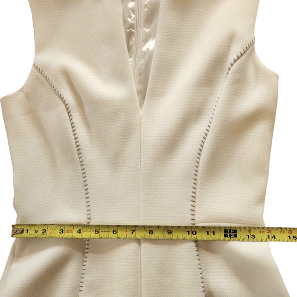 L'agence Exclusively for Intermix - Ivory Sleeveless Sheath Bodycon Dress Sz 4 - Picture 8 of 12